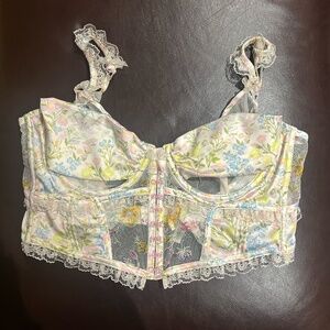 For Love and Lemons Glitter Garden Bustier Top